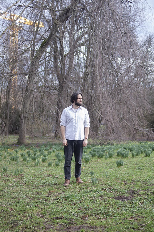 professional voice artist in woods